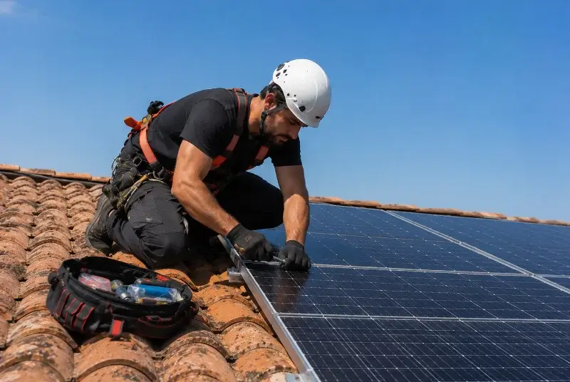Maintenance et monitoring de panneaux solaires à Caramany